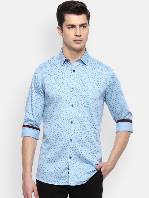 

Van Heusen Sport Men Blue & Black Slim Fit Printed Casual Shirt