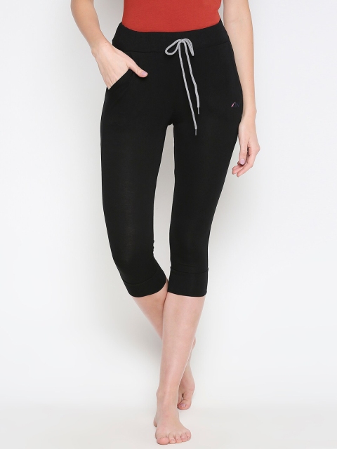 

XIN Women Black Solid Lounge Capris