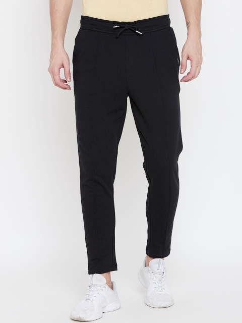 

HARBORNBAY Men Black Solid Straight Fit Track Pants