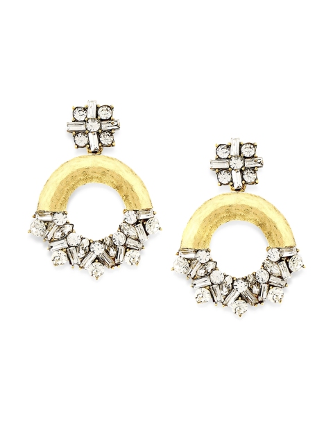 

Foxy Sperks Gold-Toned Geometric Drop Earrings