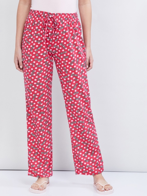 

MAX Women Red Printed Full Length Lounge Pants