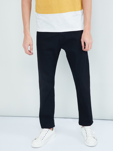 

max Men Black Skinny Fit Mid-Rise Clean Look Jeans