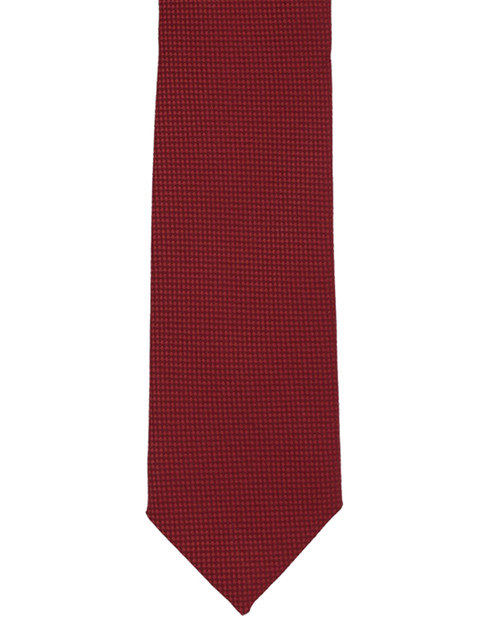 

Louis Philippe Men Maroon Woven-Design Silk Broad Tie