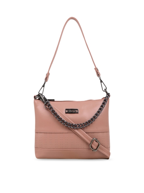 

ESBEDA Peach-Coloured Solid Sling Bag