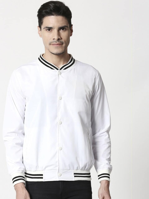 

Bewakoof Men White Solid Bomber