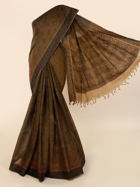 

Pothys Brown Printed Pure Cotton Saree