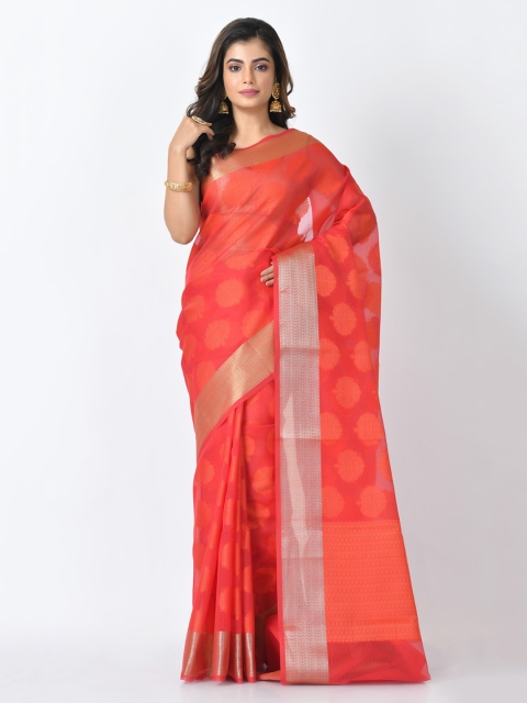 

RANGOLI Red Pure Cotton Woven Design Kota Saree