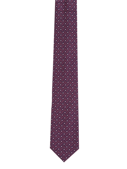 Louis Philippe Men Navy Blue & Red Woven-Design Silk Broad Tie - buy at ...