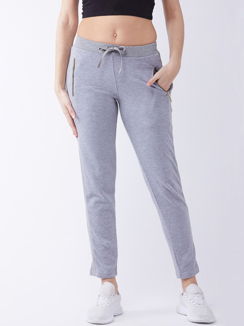 

FEMEA Women Grey Melange Solid Slim Fit Track Pants