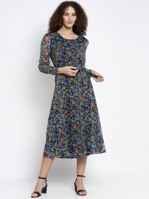 

Just Wow Women Multicoloured Floral Printed A-Line Dress, Multi