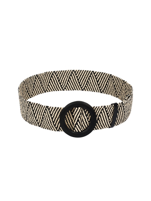 

CRUSSET Women Beige & Black Printed Belt