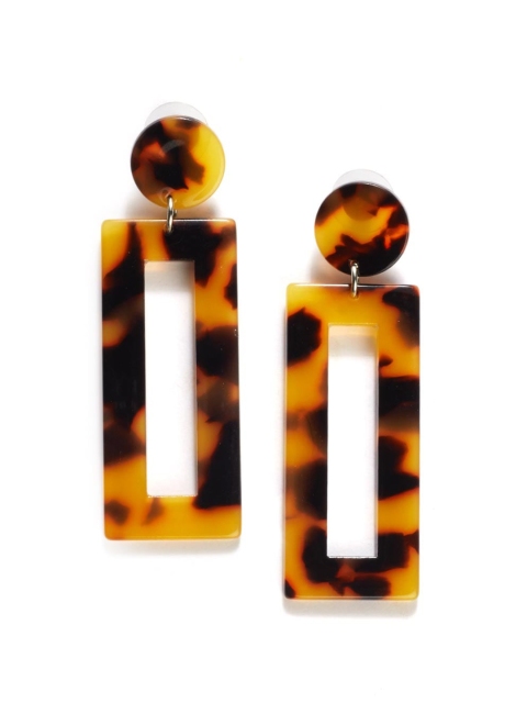 

Foxy Sperks Brown Contemporary Drop Earrings