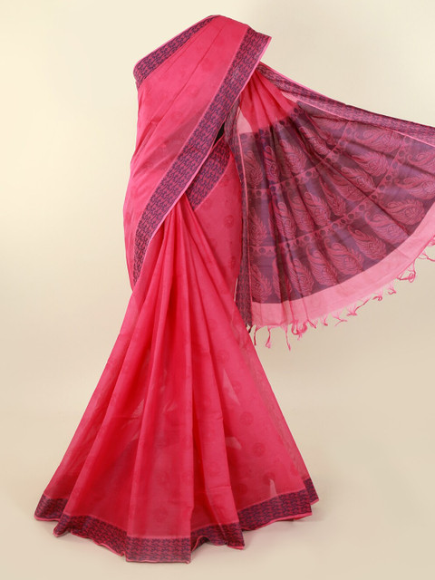 

Pothys Pink Printed Pure Cotton Saree