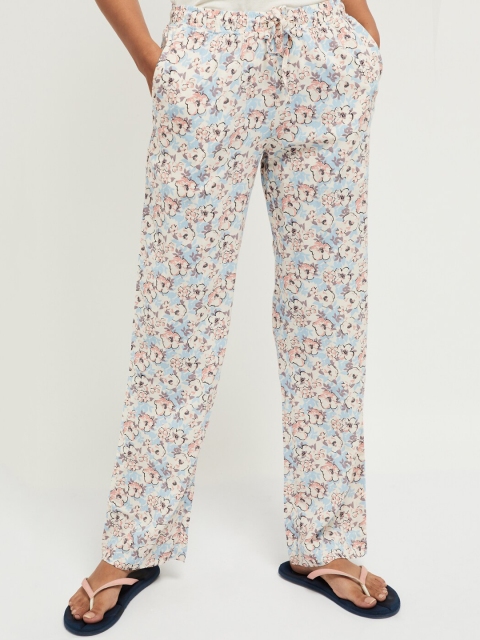 max Women Blue& Pink Printed Lounge Pant