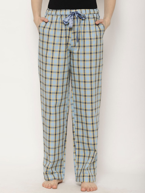 

COASTLAND Women Blue Checked Lounge Pants