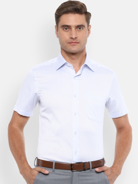 

Louis Philippe Men Blue Regular Fit Printed Formal Shirt