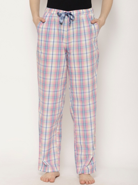 

COASTLAND Women Pink & Beige Checked Lounge Pants