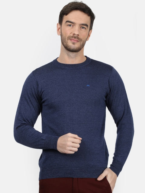 

Monte Carlo Men Blue Solid Pullover Sweater