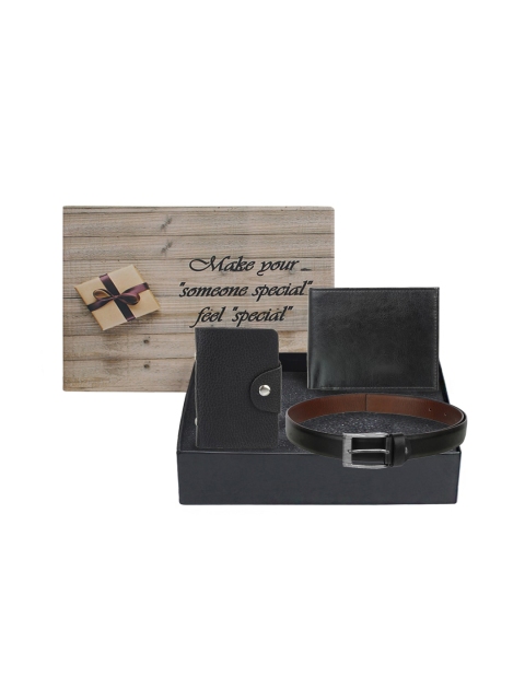 

LONDON FASHION hob Men Black Solid Accessory Gift Set