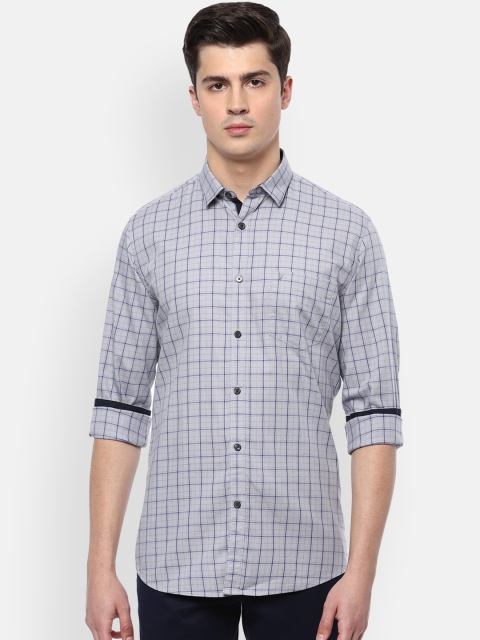 

Van Heusen Sport Men Grey Slim Fit Checked Casual Shirt