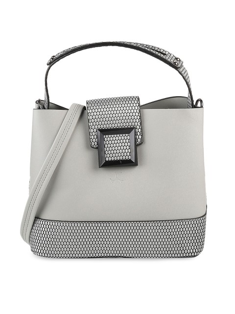 

Mochi Grey Solid Handheld Bag