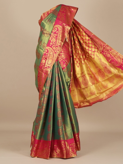 

Pothys Green & Red Art Silk Woven Design Saree