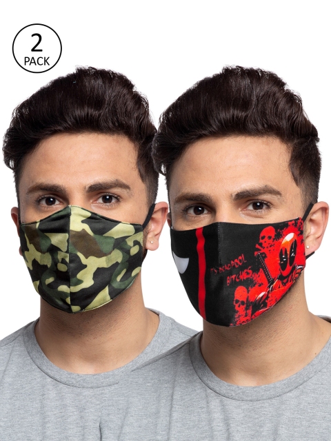 

TREEMODA Men Pack Of 2 3-Ply Reusable Cloth Mask, Black