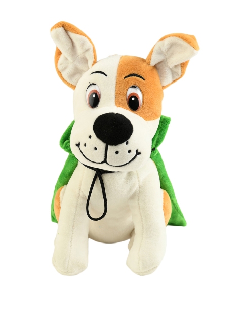 

DukieKooky Unisex Kids Beige & Green Colourblocked Puppy With Cape Soft Toy