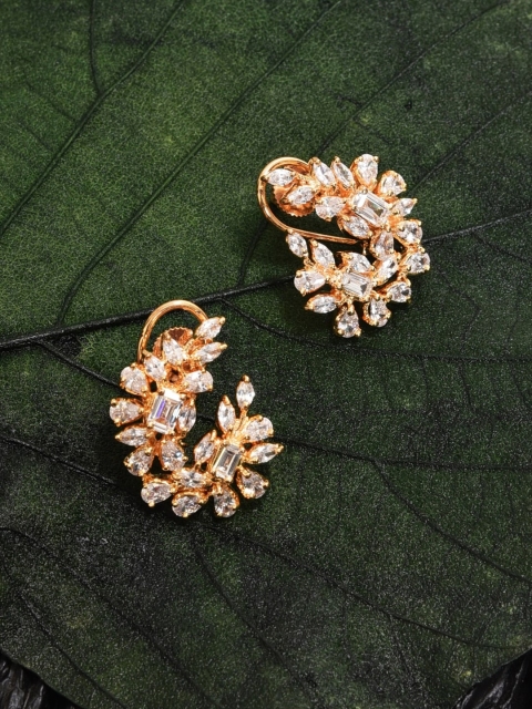 

MIDASKART Rose Gold Leaf Shaped Studs