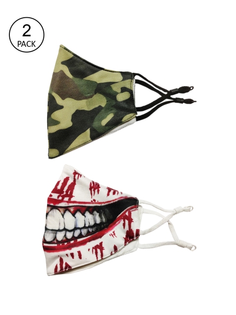 

TREEMODA Men Pack Of 2 3-Ply Reusable Cloth Masks, Green