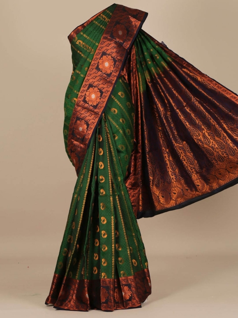 

Pothys Green Woven Design Silk Blend Saree
