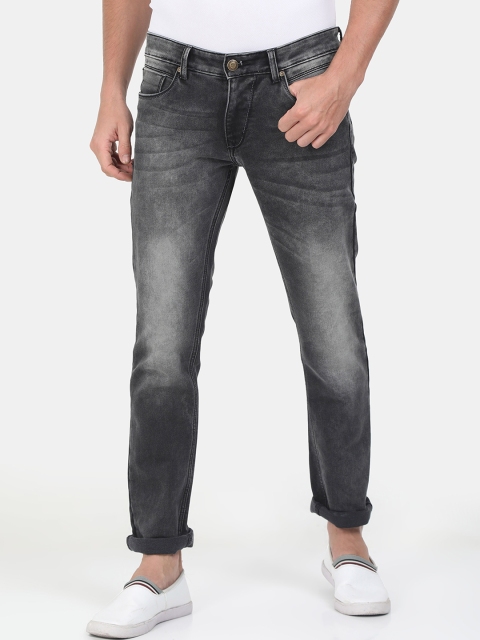 

VUDU Men Grey Tapered Fit Mid-Rise Clean Look Stretchable Jeans