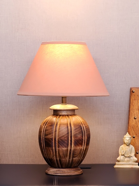 

THE LIGHT STORE Brown Textured Frustum Table Lamp