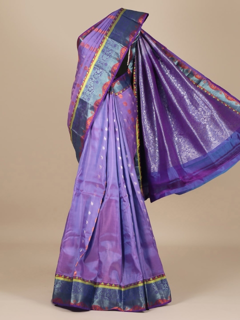 

Pothys Lavender Woven Design Silk Blend Saree