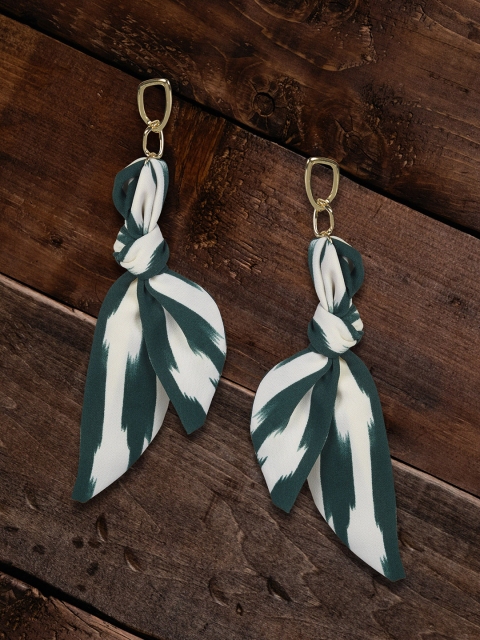 

MIDASKART Gold-Toned Contemporary Drop Earrings