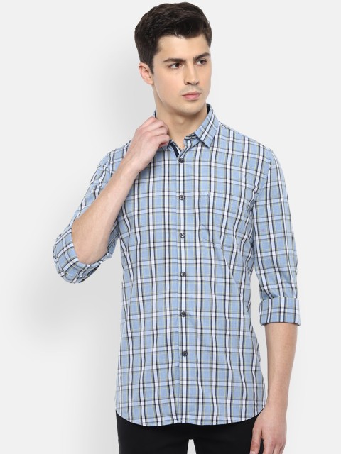 

Van Heusen Sport Men Blue Slim Fit Checked Casual Shirt