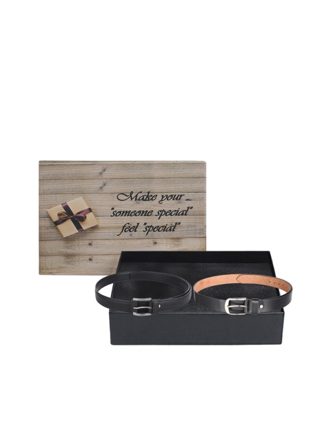 

LONDON FASHION hob Adults Pack of 2 Belts, Black