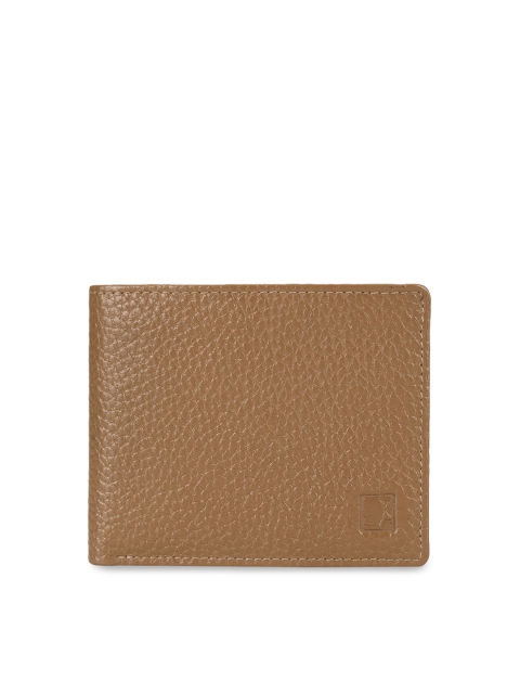 

Da Milano Men Brown Textured Leather Two-Fold Wallet