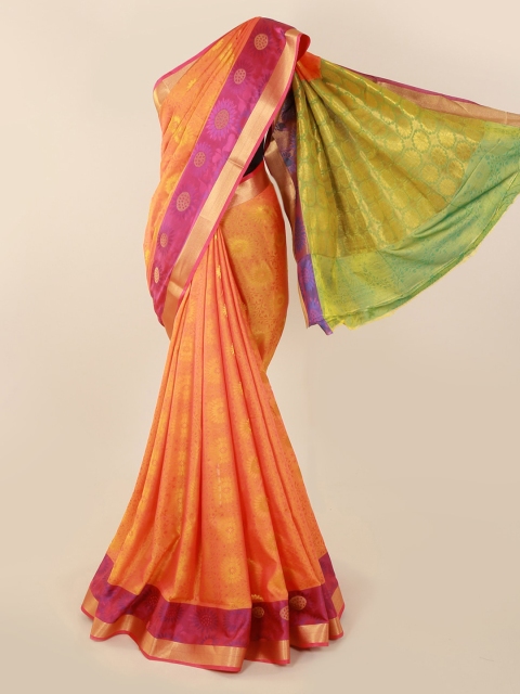 

Pothys Orange Woven Design Silk Cotton Saree