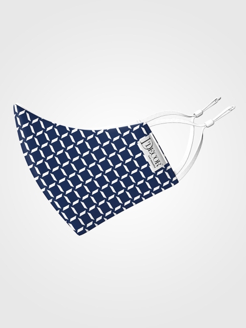 

DDecor Men Blue & White Printed 3-Ply Reusable Cloth Mask