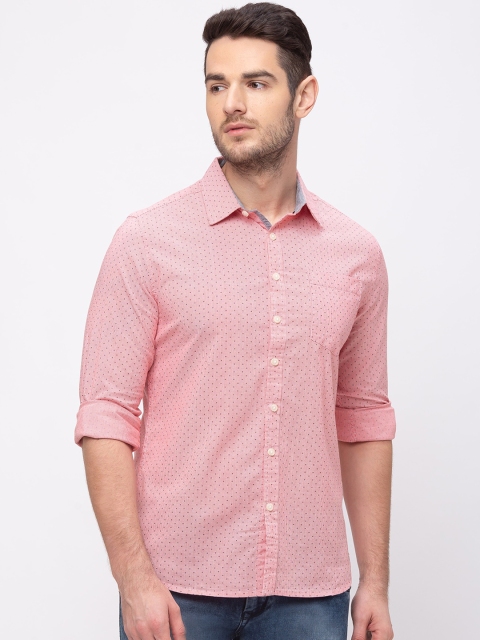 

Kenneth Cole Men Pink Regular Fit Printed Casual Shirt