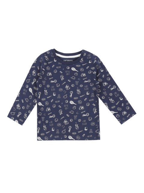 

Pantaloons Baby Boys Navy Blue Printed Round Neck T-shirt