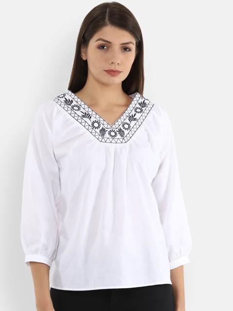 

Van Heusen Woman Women White Solid Top