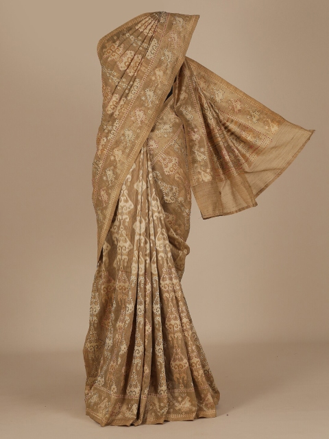

Pothys Beige Woven Design Jute Silk Saree