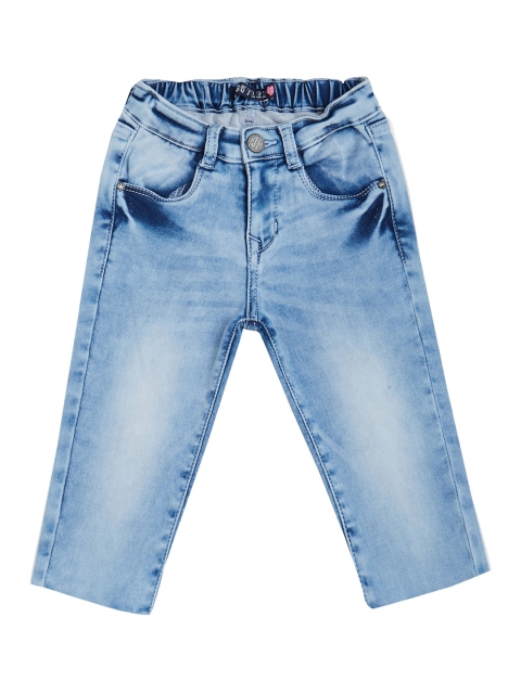 

VITAMINS Girls Blue Solid Regular Fit Capris