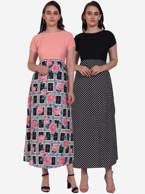 

Florence Women Pack Of 2 Printed Maxi Dresses, Black