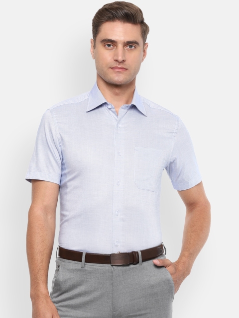

Louis Philippe Men Blue Regular Fit Solid Casual Shirt