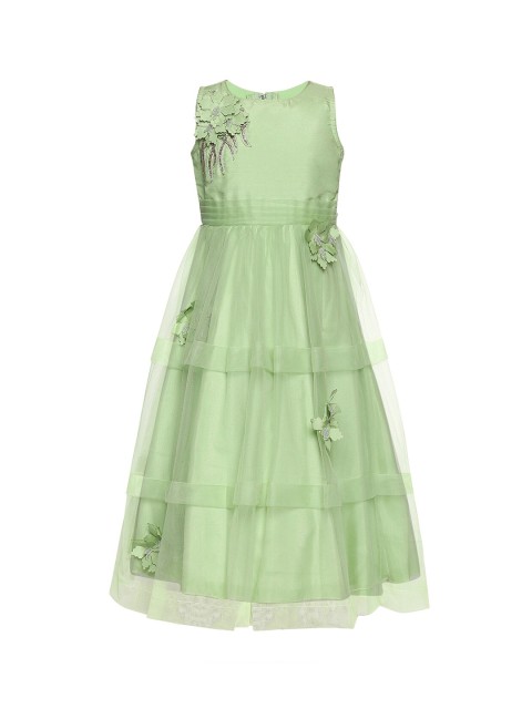 

BETTY Girls Green Embellished Maxi Dress