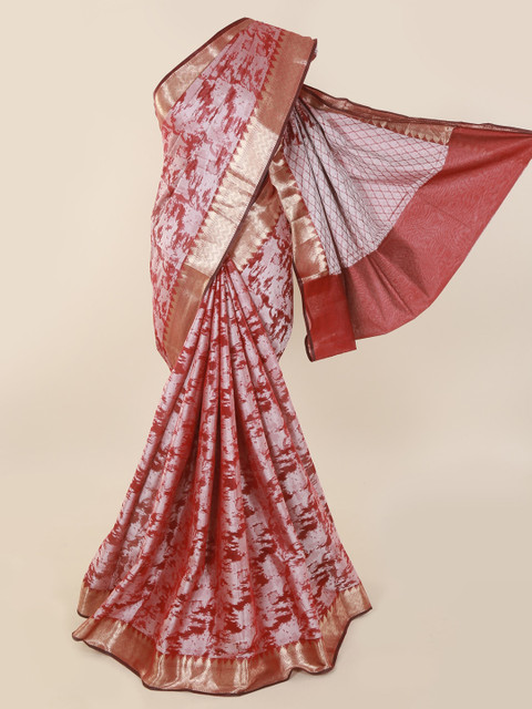 

Pothys Maroon Printed Cotton Blend Saree