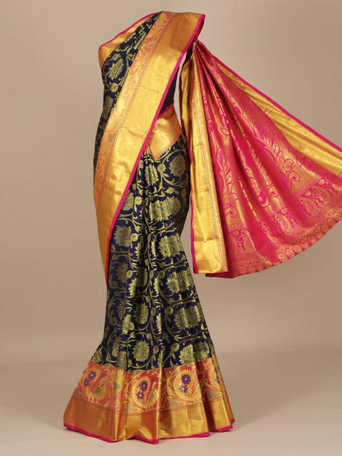

Pothys Blue Woven Design Art Silk Saree